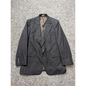 Christian Brooks 42R Dark Charcoal USA Made Mens Blazer Suit Jacket Sport Coat